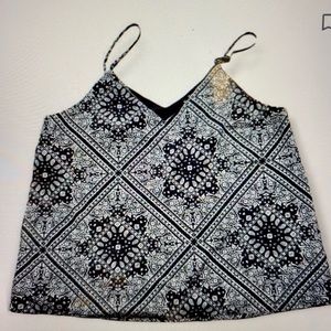 Olivia Grey, blue and white camisole , size medium